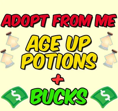 Adopt Me Age Up Potions Account + Bucks 🧪 550+ Potions 300k + Bucks